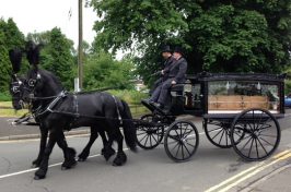 Funeral procession with horse and cart