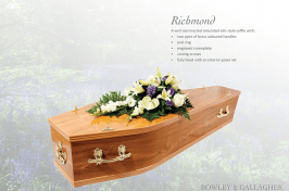 Richmond elm wooden coffin