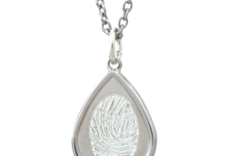 Engraved Fingerprint on teardrop necklace