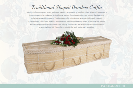 Traditional Shaped Bamboo Coffin